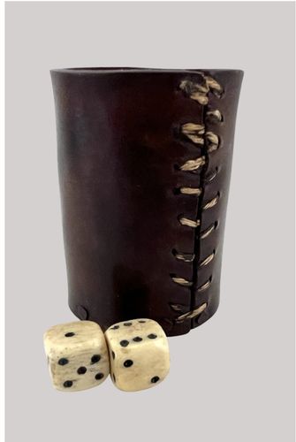 18th. century Dice Cup w/Dice