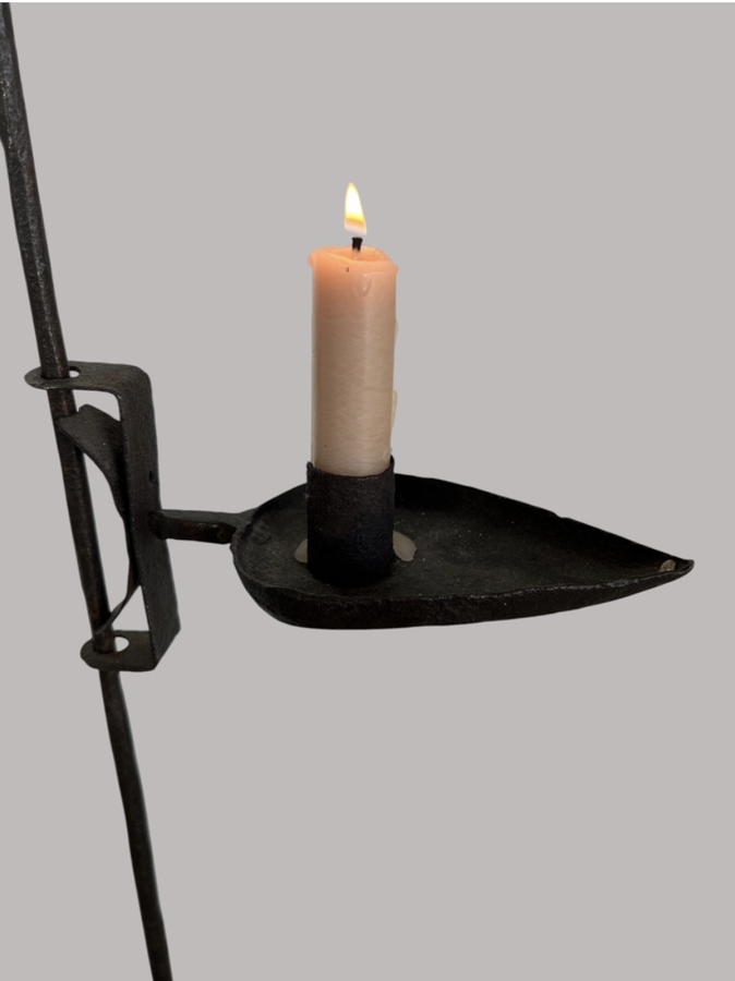 Early 19th. c. Single Light, Iron Floor Light