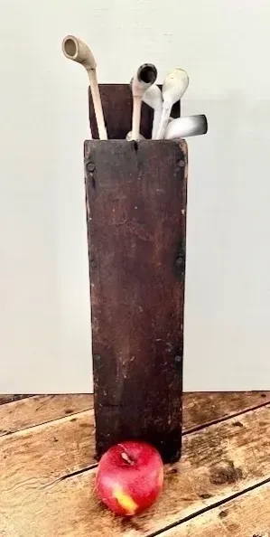 American 18th. c. Primitive Pipe Box/Splint Box