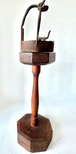 American, Wooden Betty Lamp Tidy