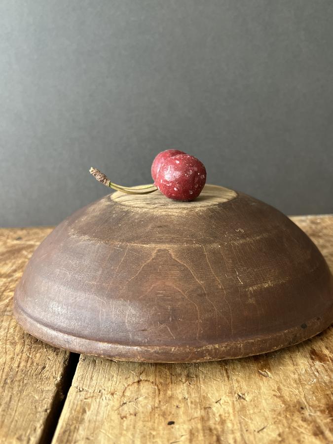 Small, American Red Painted Treen Bowl