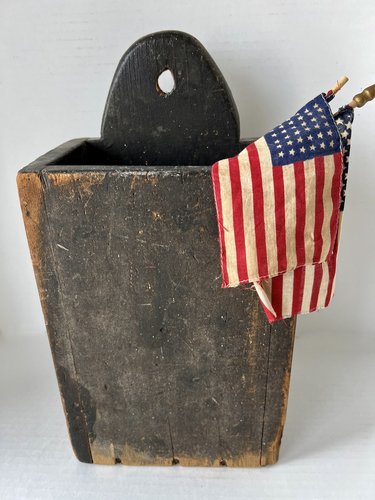 Early 19th. c. Painted Wall Box