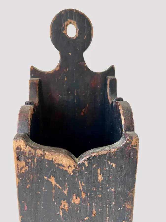 Mid 19th. c. Black Painted Pipe Box