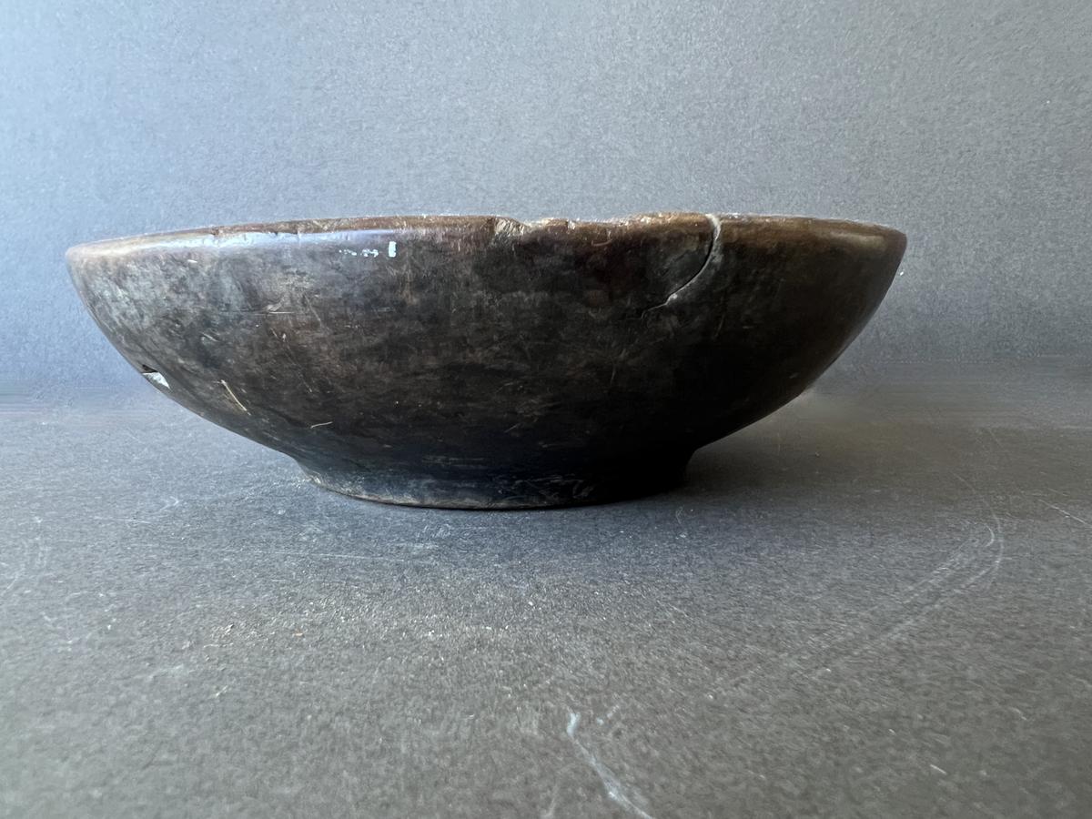 Small, Black Painted Treen Bowl