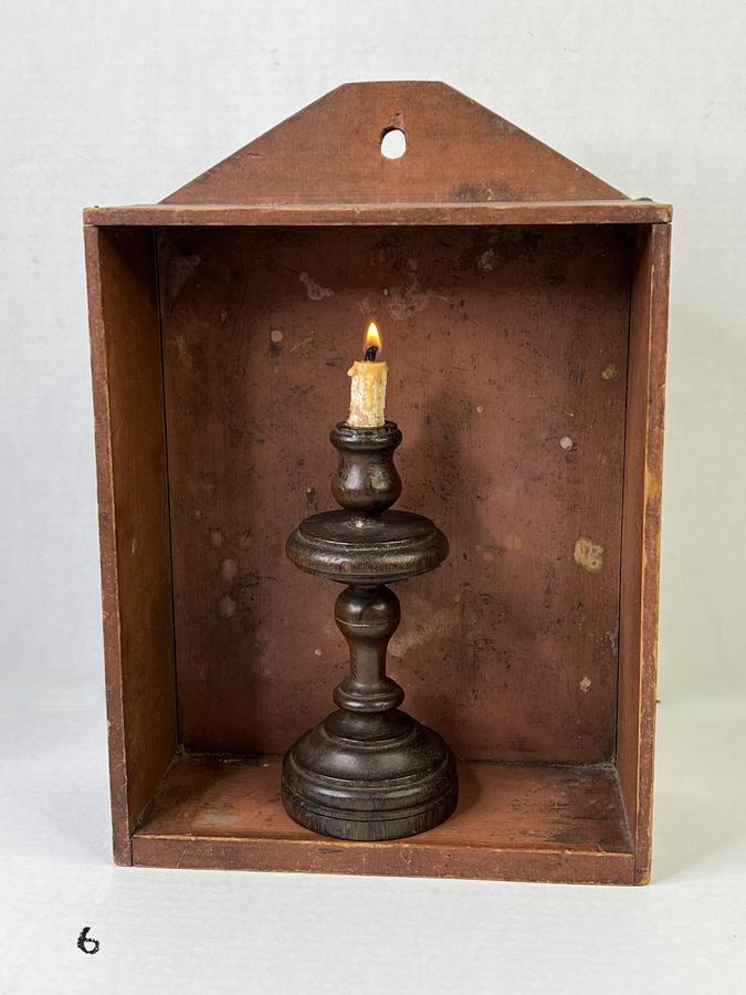 19th. c. Red Painted Display Shelf