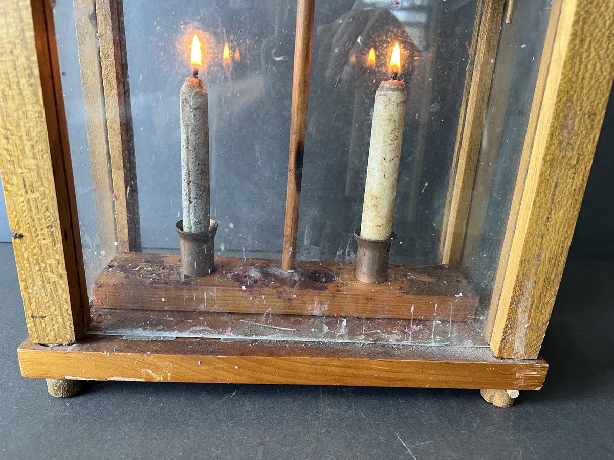 Civil War Regimental Double Candle, Lift Lantern