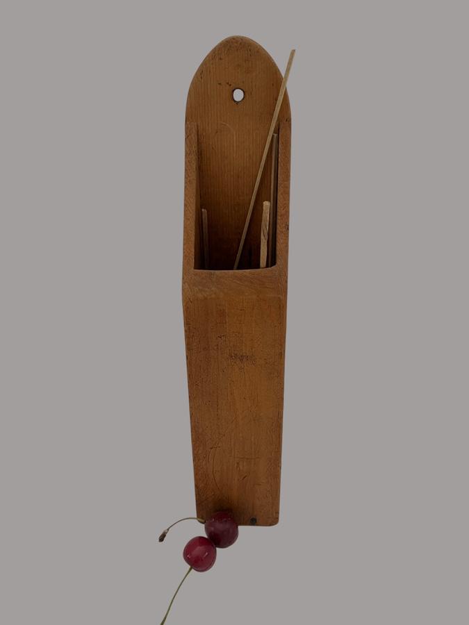 Early 19th. c. Pine Wood, Spill Holder