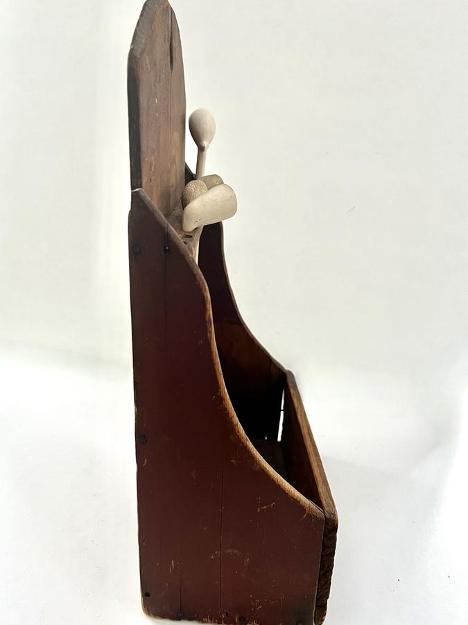 New England, Early 19th. c. Pipe Rack/Wall Box