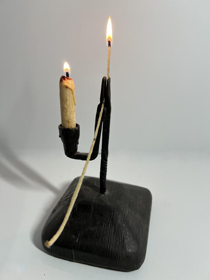 18th. c. Rush Nip/Candle Holder