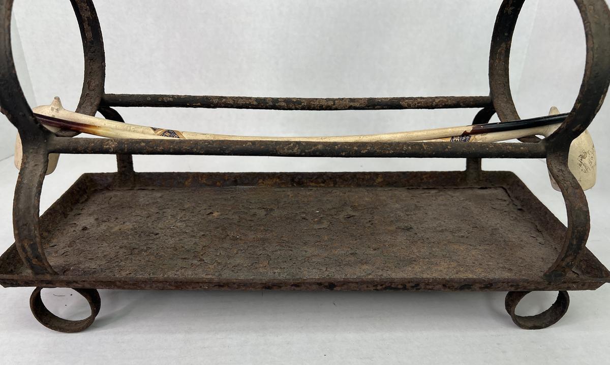 Pipe Kiln, 19th.c. w/ Candle Holder/Tobacco Wells