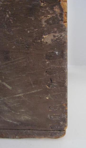 Brown Painted, American Slide Lid Spice Box