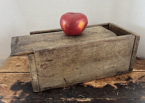 19th. c. Putty Painted Slide Lid Candle Box