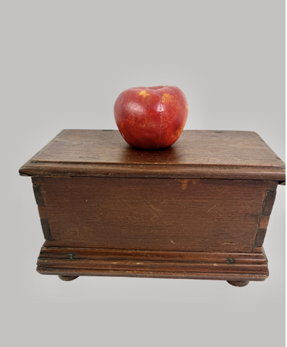 Miniature, Red Painted Blanket Box/Table Box
