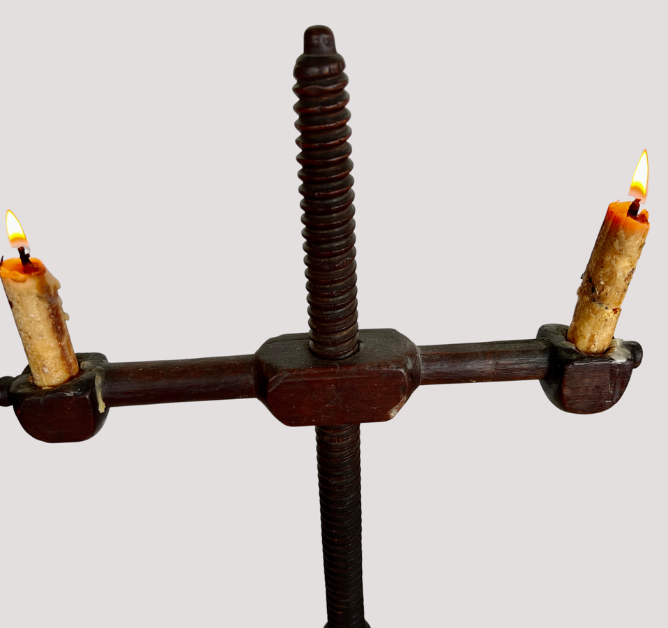 American Painted Double Candle Floor Light