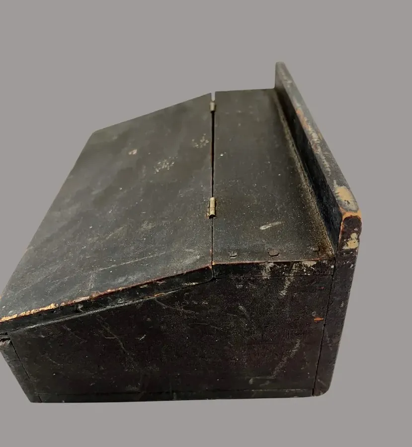 Small Sized, 19th. c. Painted Slant Lid Desk Box