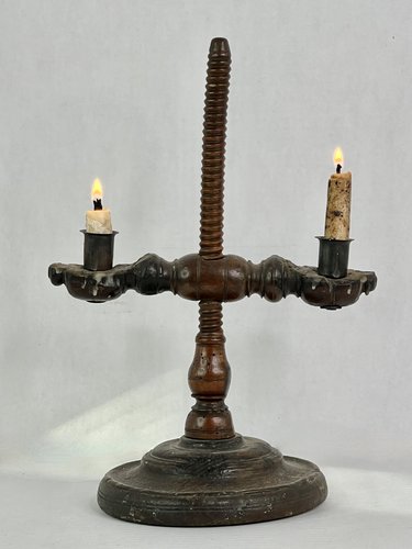 18th. century, New England, Two Candle Table Light