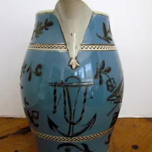 Large, Nautical Liverpool Jug/Pitcher