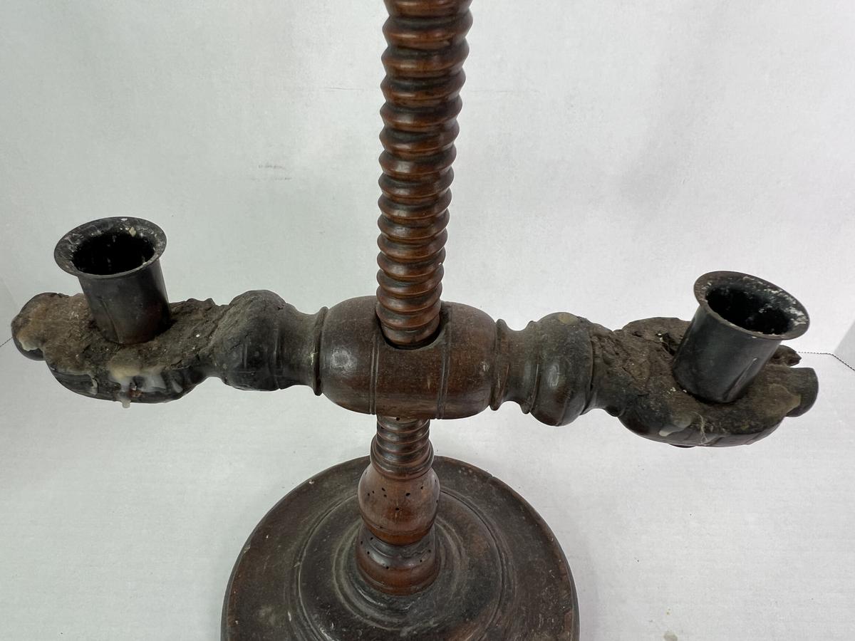 18th. century, New England, Two Candle Table Light