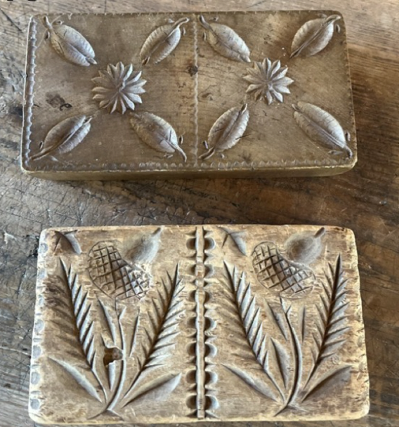 Two Early American Butter Prints
