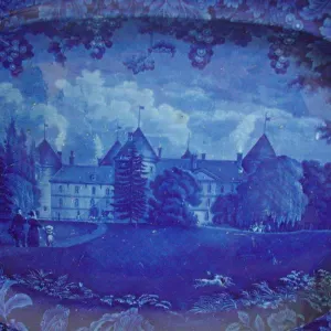 American Historic Blue/White Staffordshire Platter
