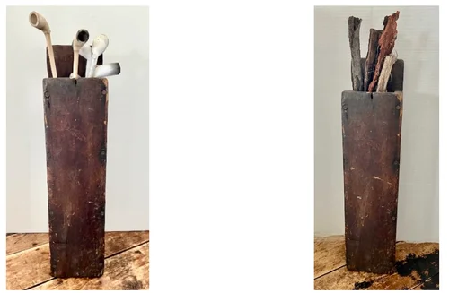 American 18th. c. Primitive Pipe Box/Splint Box