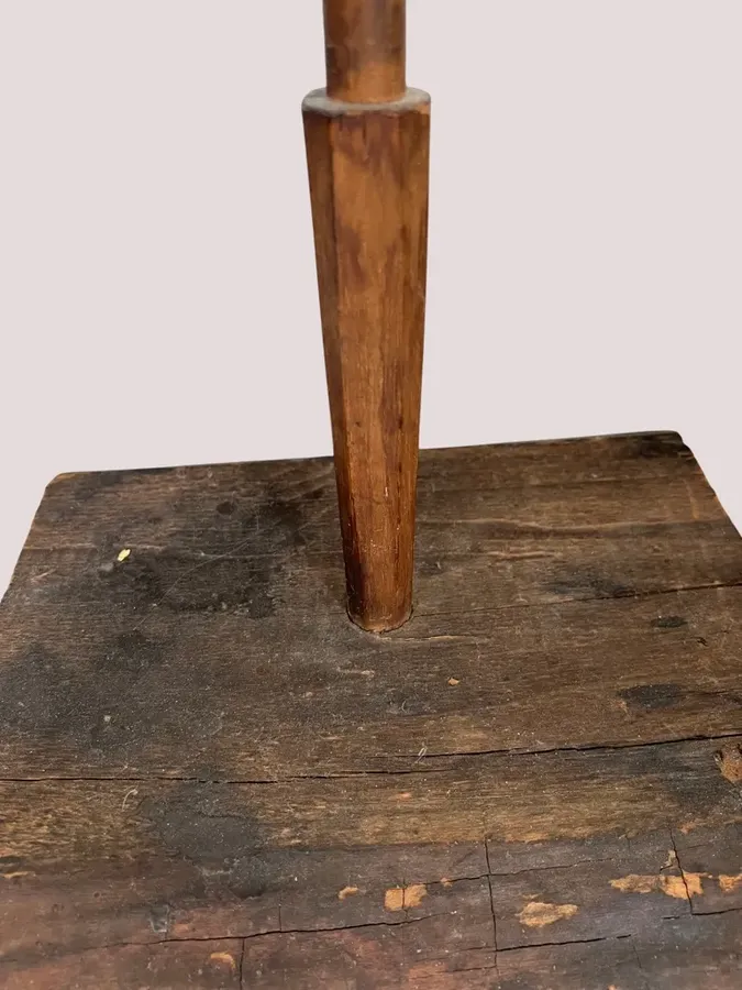 Unusual Double Light, American Wooden Floor Light