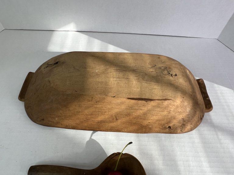 Small, Treen Trencher w/Spoon