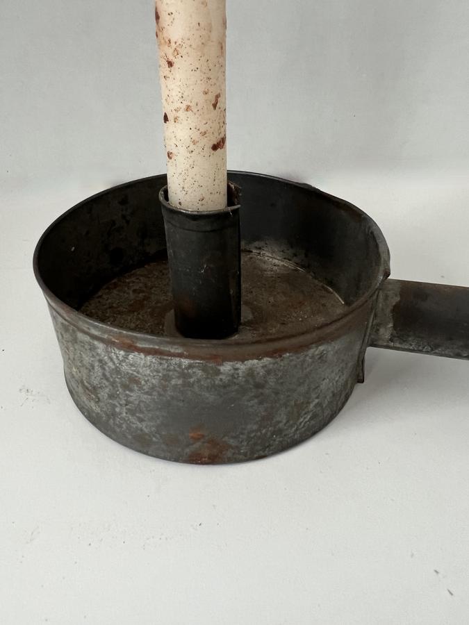 American Tin Chamber Stick