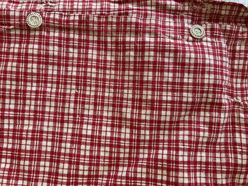 Red/Cream Homespun, Linen