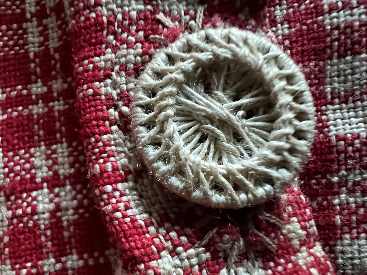 Red/Cream Homespun, Linen