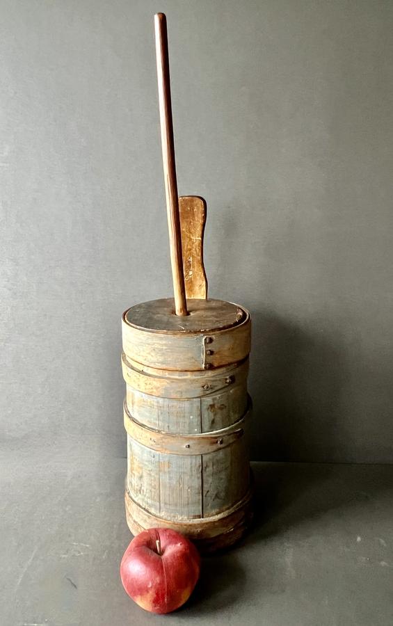 American, Painted Table Top Butter Churn