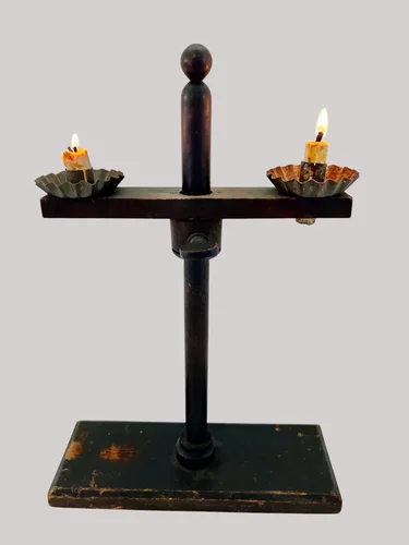 American, 1840's Painted Adjustable Table Light