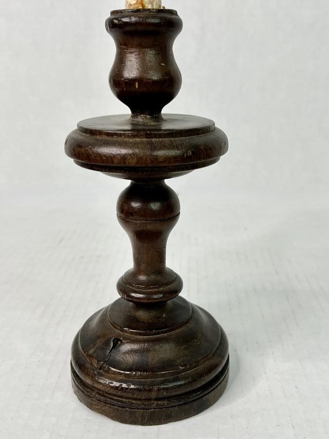 18th. century Wooden Table, Candle Holder