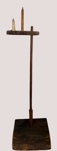 Unusual Double Light, American Wooden Floor Light