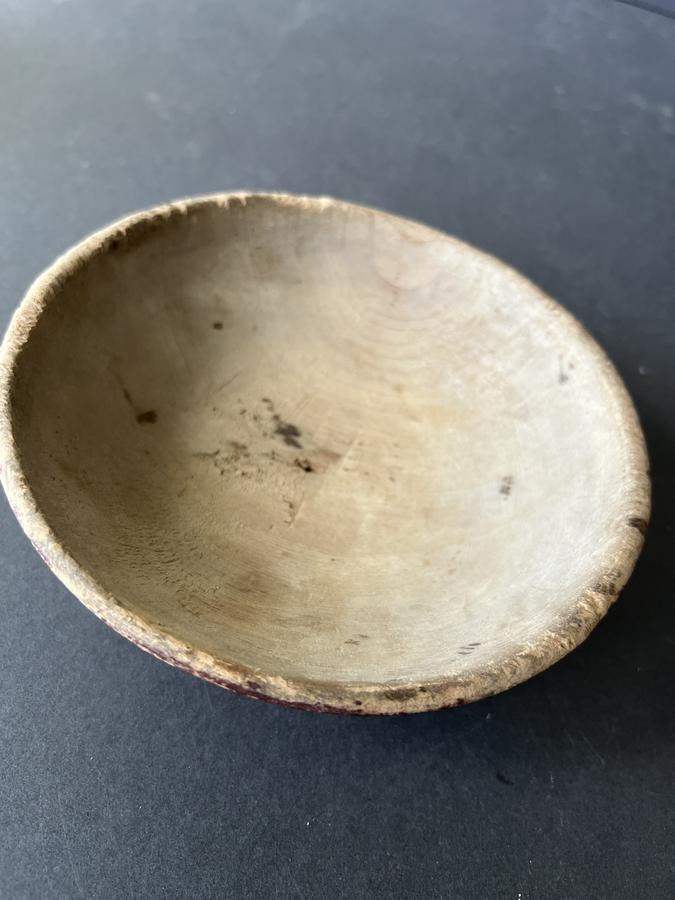 Small, 5 Inch Red Painted Bowl