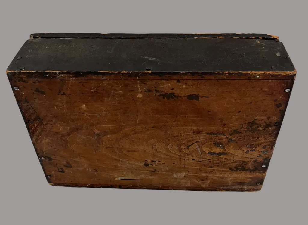 Small Sized, 19th. c. Painted Slant Lid Desk Box