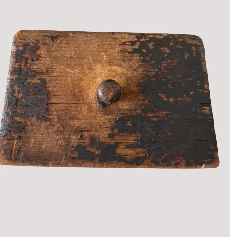 Mid 19th. c. Black Painted Pipe Box
