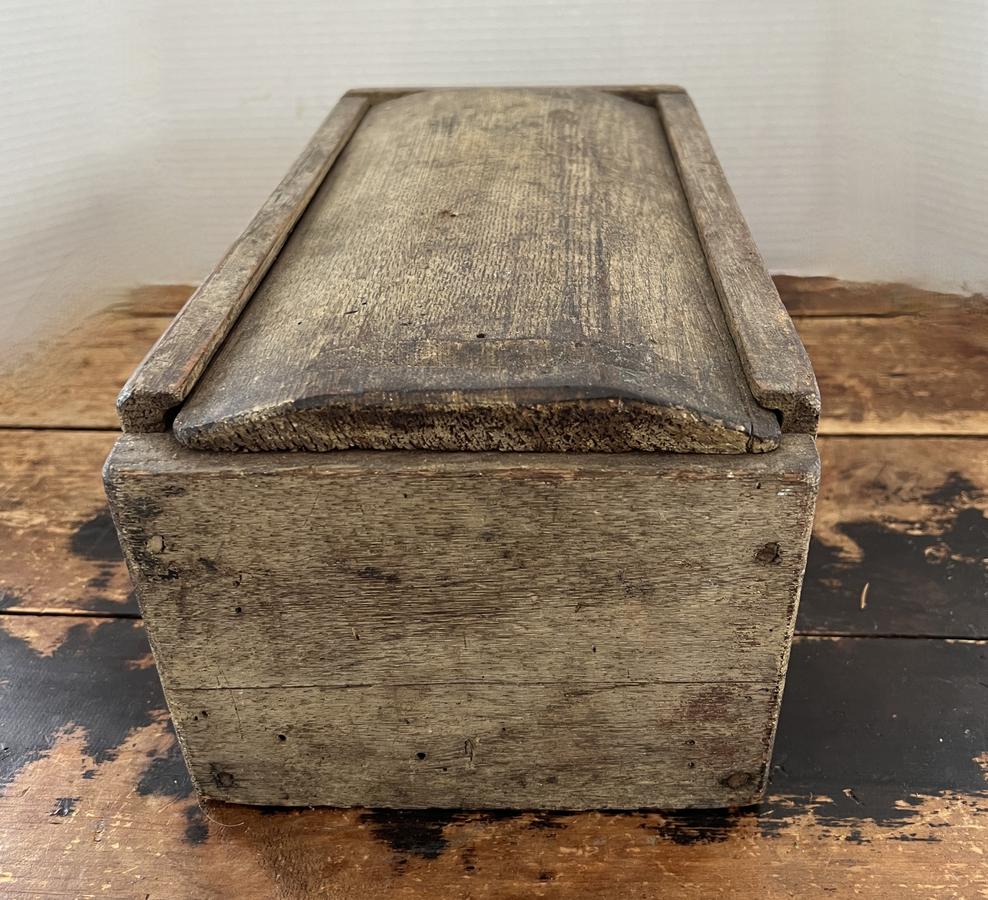 19th. c. Putty Painted Slide Lid Candle Box