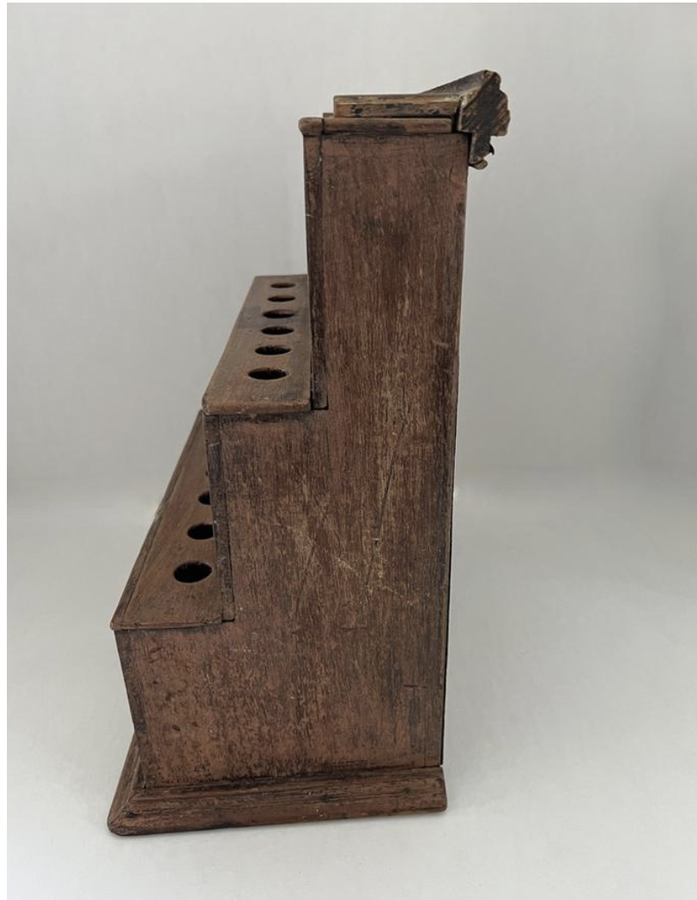 19th. c. Wooden Stepped Spoon Rack/Pipe Rack