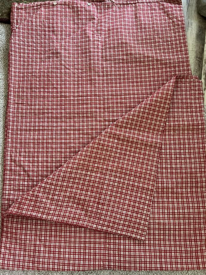 Red/Cream Homespun, Linen
