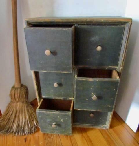 Six Drawer Apothecary, Painted, American