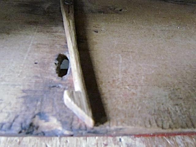 Unusual Wooden Lock-Red Painted Table box