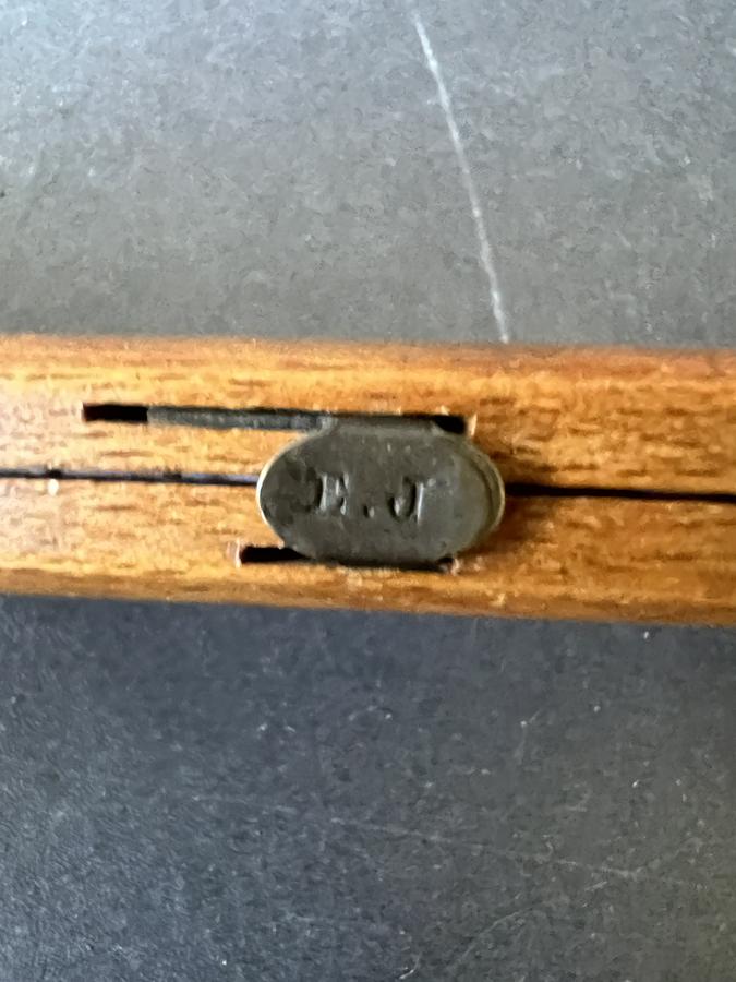 19th. century Signed Wooden Pipe Case