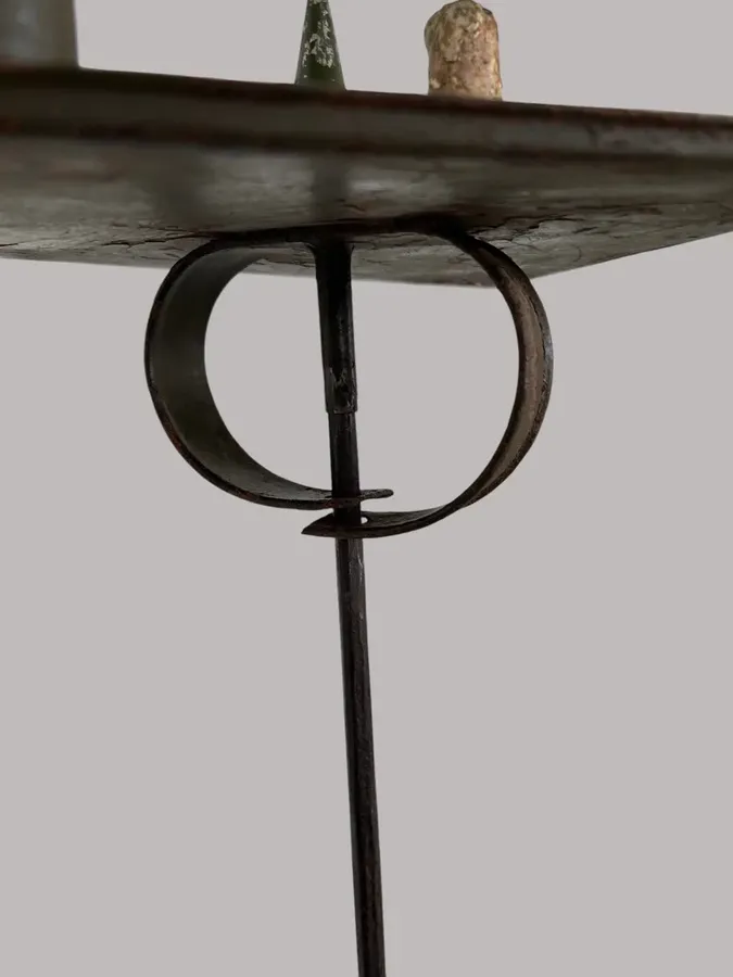 Make Do, 19th. century Two Candle Floor Light