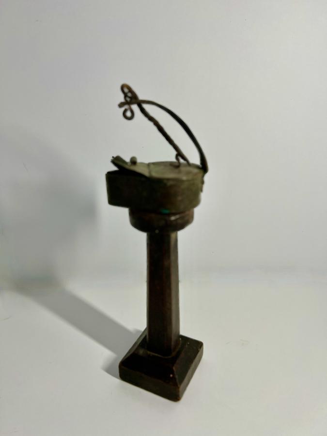 New England, Spanish Brown Painted Lamp Tidy
