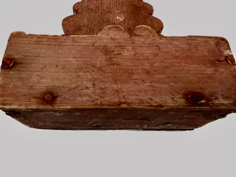 19th. century, Small Wall Box, Original Dry Paint