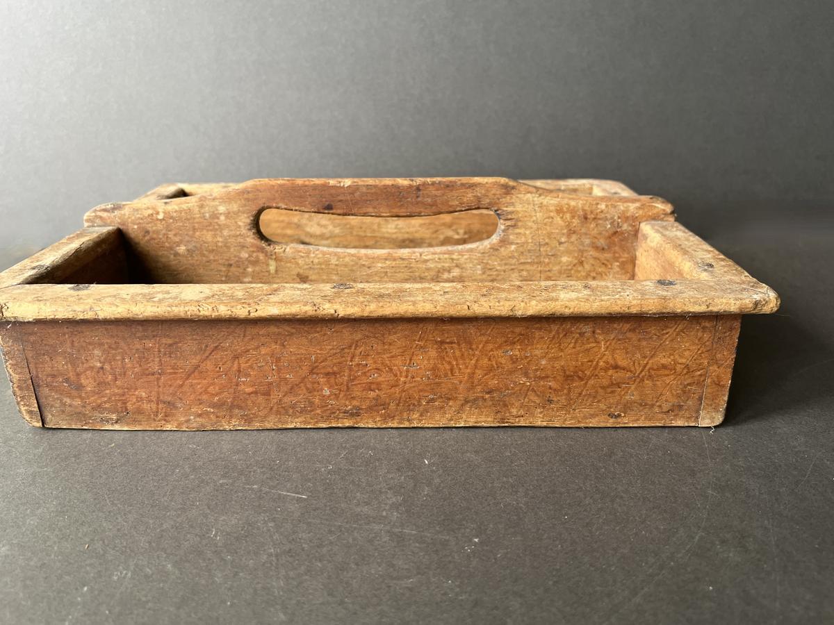 19th. c. Red Painted Table Box