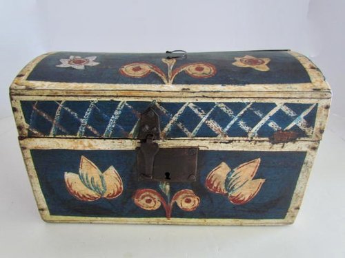 Smaller Paint Decorated Table Box