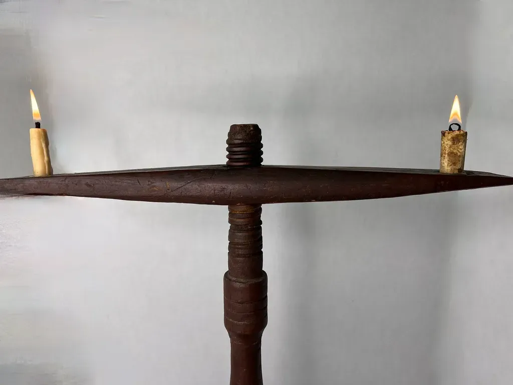 Early 19th. century Double Candle Floor Light