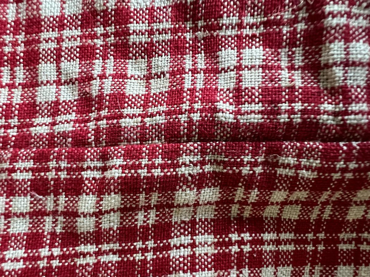 Red/Cream Homespun, Linen